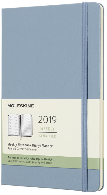 12 mesi - Agenda settimanale con spazio per note - Large - copertina rigida  - Blu Cenere - - idee regalo - Mondadori Store