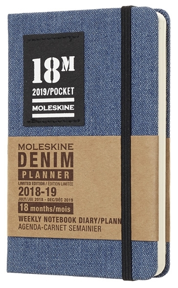 18 mesi - Agenda settimanale con spazio per note Edizione Limitata Denim  Pocket blu copertina rigida - - idee regalo - Mondadori Store