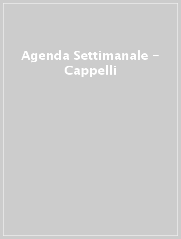 Agenda Settimanale - Cappelli - - idee regalo - Mondadori Store