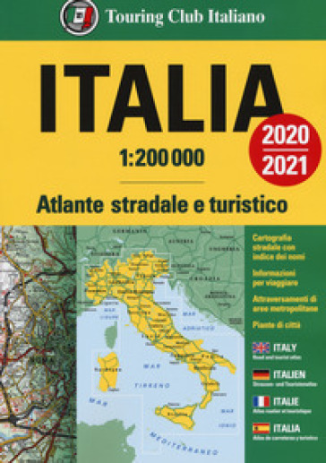 Atlante stradale Italia 1:200.000. Ediz. italiana, inglese, francese,  tedesca e spagnola - - Libro - Mondadori Store