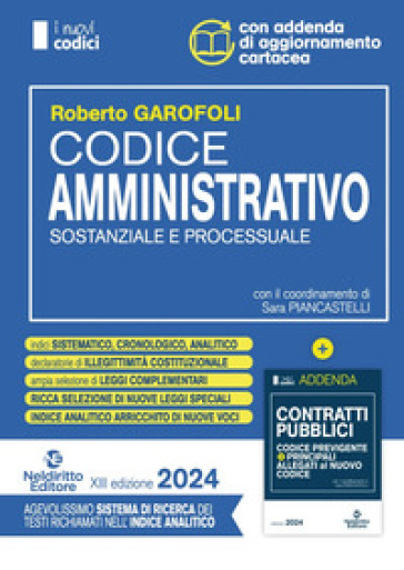 Codice normativo di diritto amministrativo. Concorso in magistratura (2024). Nuova ediz.