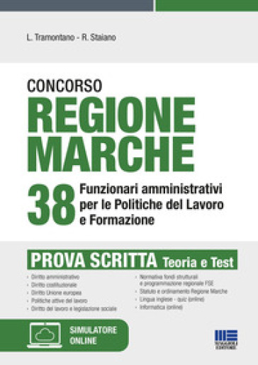 Concorso regione Marche 38 Ffunzionari amministrativi per le politiche del lavoro e formaz...