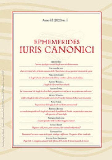 Ephemerides Iuris canonici (2023). 1.