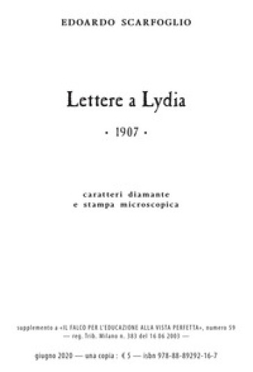 Lettere a Lydia. Ediz. speciale