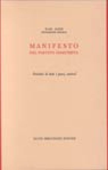 Manifesto del partito comunista - Karl Marx, Friedrich Engels - Libro -  Mondadori Store