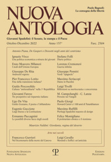 Nuova antologia (2022). 4: Ottobre-dicembre