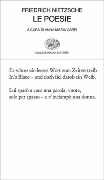 Poesie. Testo tedesco a fronte (Le) - Friedrich Nietzsche - Libro -  Mondadori Store