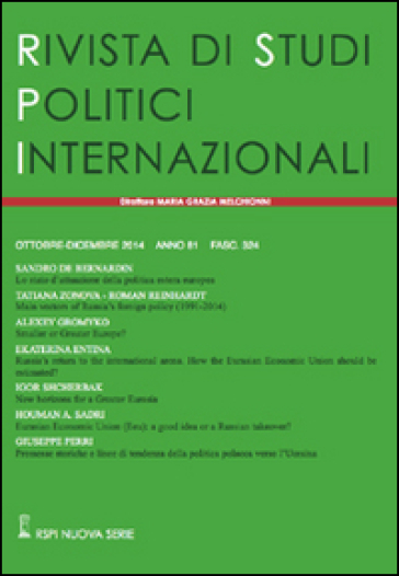 Rivista di studi politici internazionali (2014). Vol. 4