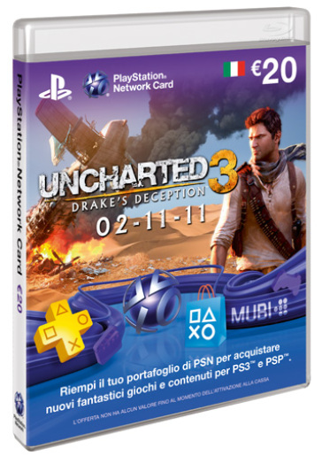 Sony PSN Card 20 Euro Uncharted 3 VIDEOGIOCO - Videogiochi - Mondadori Store