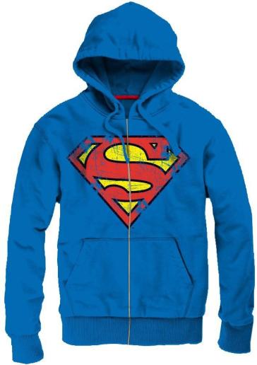 Superman - Grunge Vintage Logo (Felpa Con Cappuccio E Zip Uomo M) - - idee  regalo - Mondadori Store