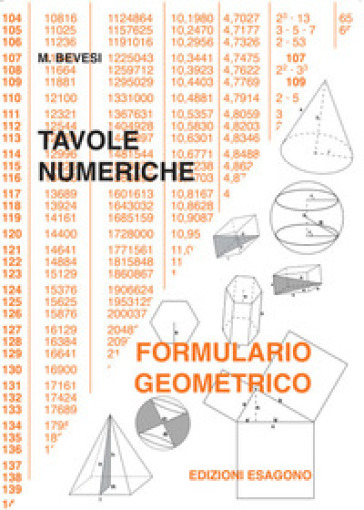 Tavole numeriche. Formulario geometrico. Per le Scuole superiori