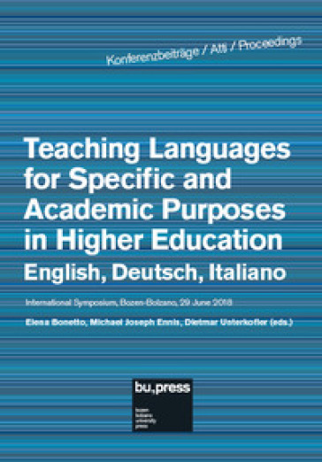 Teaching languages for specific and academic purposes in higher education: English, Deutsc...