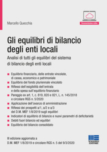 Gli equilibri di bilancio degli enti locali - Marcello Quecchia - Libro -  Mondadori Store